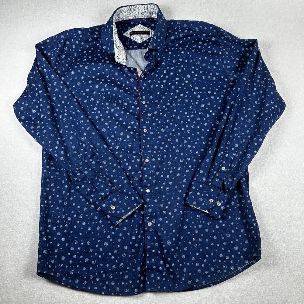 Et Vous Paris Men's 2XL Long Sleeve Button Down Pearl‎ Buttons